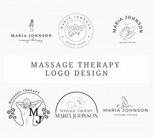 Customizable Massage Therapy Logo Templates for Canva (digital) - Etsy