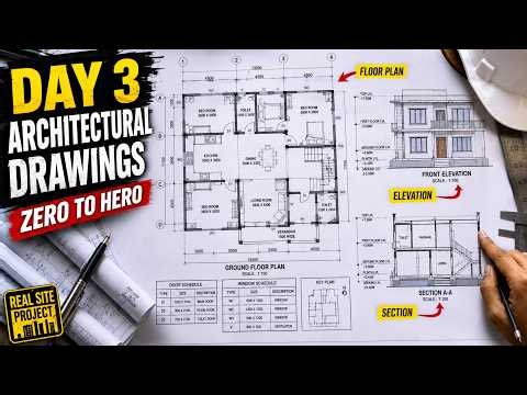 DAY 3: Architectural Drawings Mastery | Zero to Hero Civil Engineering Series | Site Engineer Train