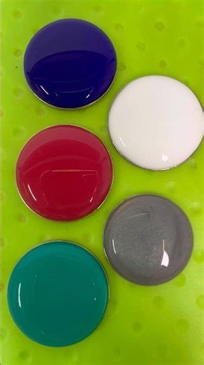 Glossy Color Drops on Neon Green Background #shots#viral#trending#oddlysatisfying