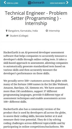 HackerEarth Direct Test Hiring... #offcampus #trending #viral #exam