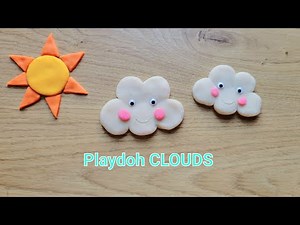 Clay art for kids Part 2 Nature : How to make Play doh Clouds and Sun?