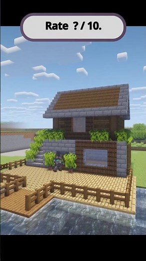 🏘️🔥Best beach Minecraft Starter House! #minecraft #easyhouse #minecraftbuilding #starterhome