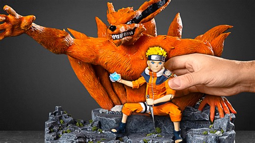 672K views · 9.8K reactions | Exclusive naruto figure unboxing & unique kurama diorama build! || anime fans must watch! 力 | 5-Year Crafts | Facebook