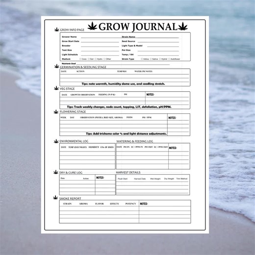 Printable Grow Journal | Indoor & Outdoor Garden Planner (digital Download) - Etsy