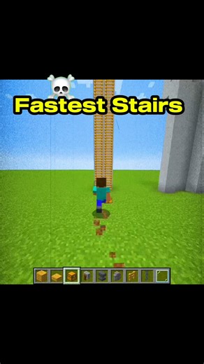 "Minecraft Fastest Stairs 😱⚡ Is This Even Legal?" #minecraft