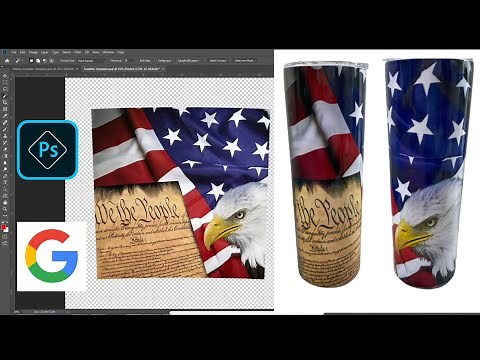 How To Make A Template for A Tapered 20oz Skinny Tumbler Using Any Image & Photoshop |TheCrissyMack