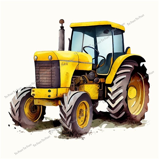 Tractor Farm Equipment Fabric Panel, Quilt Sewing Square, Multiple Sizes, Fc2r - Etsy