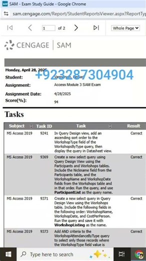 Access Module 3 Sam Exam sam exam access module 3 #samlearning #samsam #projectsam #sam #samexpert