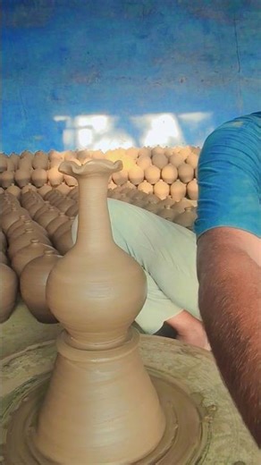 clay flower pot shaping technique 🍯 #pottery #art