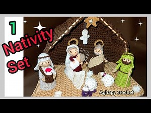 How to crochet Nativity set /Christmas crochet/Part 1 /5 كروشيه مغارة الميلاد