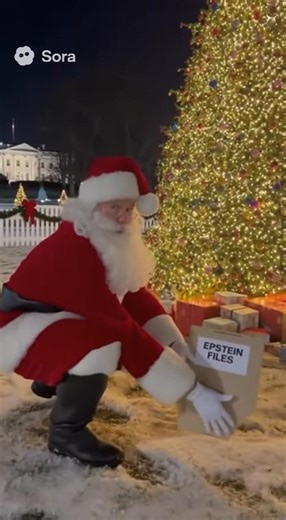 Santa delivering the best gift of all to America, the Epstein files. | James Ramsey