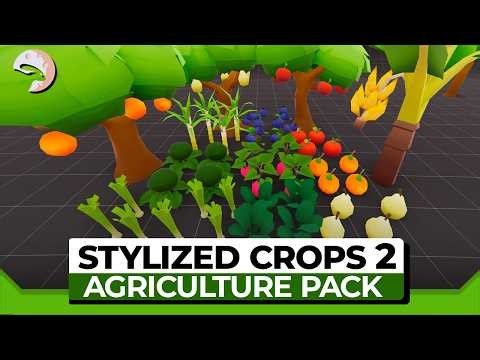 Stylized Farm Crops 02 - Low Poly Crops Pack (Unity, Roblox and Unreal)