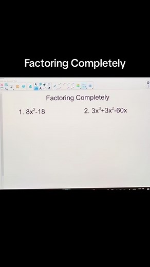 Factoring Completely #math #maths #mathematics #algebra #school #learn #stem #testprep #satprep #mathhack #polynomials #factoring