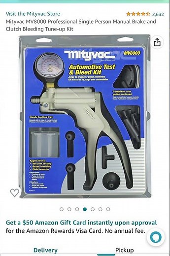 52 % off Mityvac MV8000 Professional Single Person Manual Brake and Clutch Bleeding Tune-up Kit