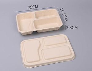 [Hot Item] Lunch Restaurant Box Dinnerware Clamshells Disposable Biodegradable Lunch Box