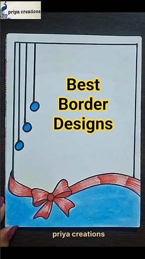 10 Easy Border Designs for School Projects | Simple & Creative #shorts #art