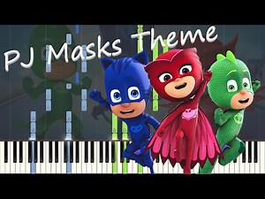 PJ Masks Theme Piano/Karaoke *FREE SHEET MUSIC IN DESC.*