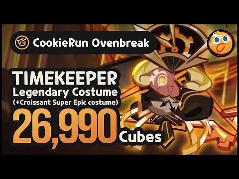 Cookie Run Ovenbreak - Find Timekeeper Legendary costume with 26,990 Cubes