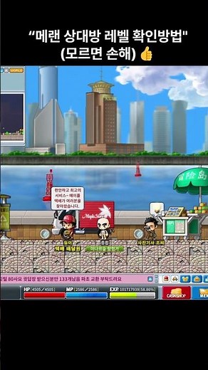 메이플랜드 레벨 체크, 30초 만에 확인하는방법!! #게임 #메랜