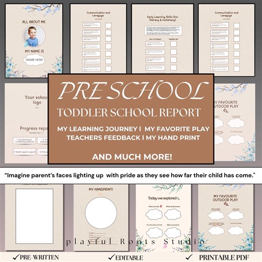 Preschool Toddler Progress Report | Learning Checklist | Monthly Progress | Learning Journal | Early Years Milestone Sheet | Daycare Report - Etsy