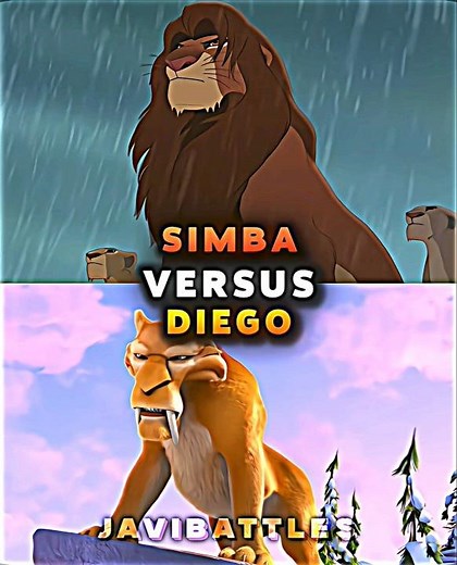 Simba Vs Diego #edit #wis #disney #bluesky #lionking #iceage #simba #diego #whoisstrongest #shorts