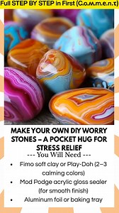 18K views · 191 reactions | Make Your Own DIY Worry Stones – A Pocket Hug for Stress Relief Looking for a calming craft that’s both fun and soothing? These DIY Worry Stones are the perfect sensory project. Made from soft clay, they fit right in your hand, providing comfort for anxiety, fidgety moments, or mindfulness practice. Plus, they make heartfelt handmade gifts. | Kira Recipes | Facebook