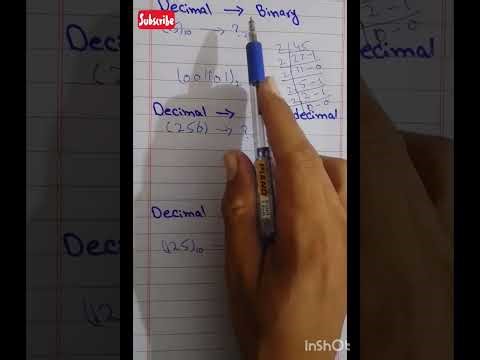 Learn in few minutes decimal to binary code, decimal to octal etc #noonacadmy # study