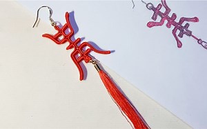 传统盘扣工艺教程-手作耳饰（刮浆一不小心就雪花飘飘，废了N块布才换来的成功）