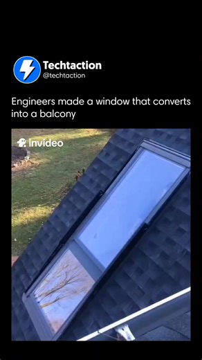 Interesting Tech Videos!🎬 | Engineers have developed a remarkable window system that transforms into a balcony with just one turn. When opened, the glass frame pushes... | Instagram