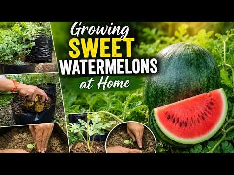 Growing Watermelon in My Backyard | Fertilizing Plants Until Harvest