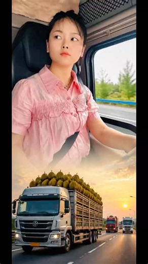 50噸榴槤運往市場 #女卡車司機 #女卡車司機 #fruit #durian #market #truckdriver #trucking