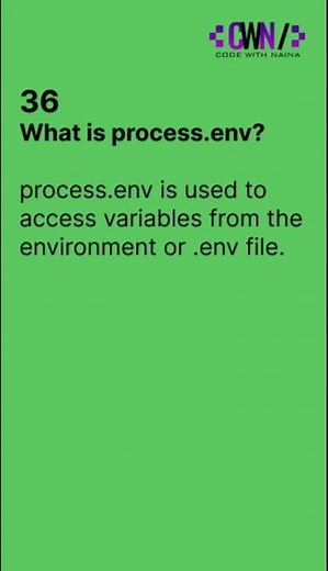 What is process.env?
