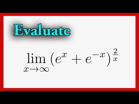 Evaluate the limit from x to the infinity (eˣ + e-ˣ)²/ˣ