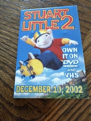 Stuart Little 2 DVD Video Release Pinback Button Promo Pin 2002 Size: 3" x 2" | eBay