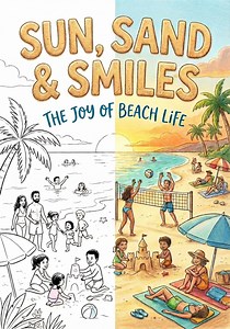 Livre de coloriage d'été PDF| Vacances à La Plage Et Tropical Clipart vectoriel | Scènes de surf, de coquillages, de sable et d'océan | Coloriages pour adultes - Etsy France