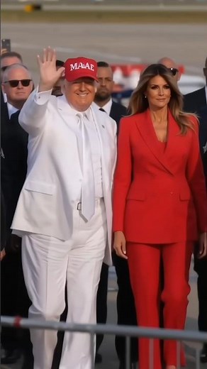 Donald Trump & Melania Trump Grand Airport Arrival ✈️ | MAGA Style 😎🔥