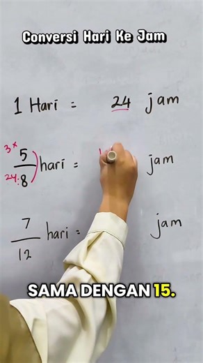 cara conversi hari ke jam