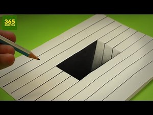 INCREIBLE TRUCO - Como dibujar un hoyo en 3D paso a paso - How to draw a 3d hole