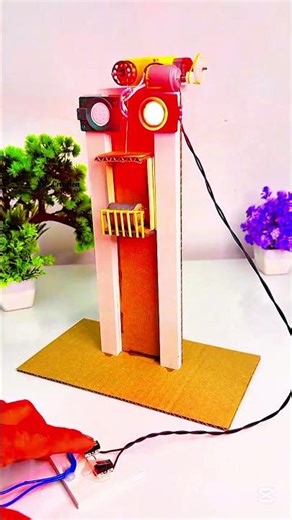 Electric elevator mechanism #eletricity #mechnism #project #elevator #diy