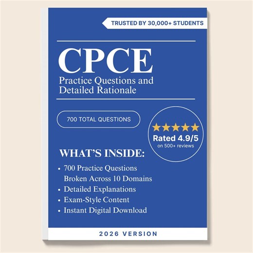 CPCE Practice Questions – 700 Exam Questions With Detailed Explanations - Etsy