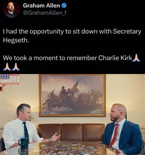 Graham Allen on Instagram: "We will NEVER forget Charlie Kirk🙏🏼🙏🏼🙏🏼"