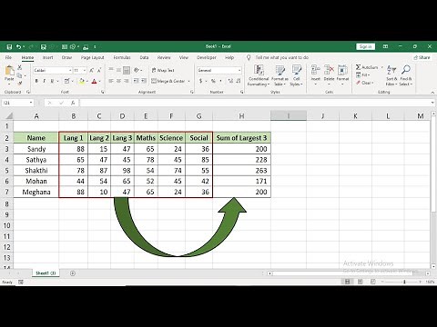 How to add 3 largest values in Excel | SUM largest values