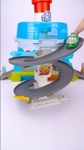 Disney Pixar Cars Mini Racers Rust-eze Spinning Raceway Playset McQueen ASMR No Talking #asmr