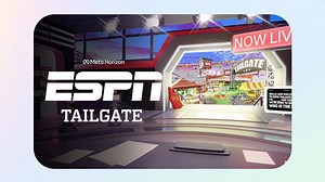 ESPN & Meta push the boundaries of sports entertainment with 'ESPN Tailgate' in virtual reality - an interactive virtual hangout feat. minigames, sports content & more Accessible via any Meta Quest VR device & the Meta Horizon mobile app More: bit.ly/4g3YqYI | ESPN PR