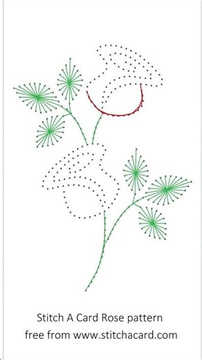 Rose Stitch A Card pattern animated