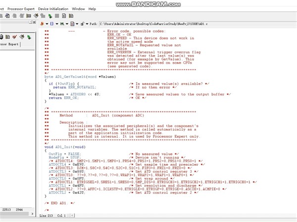【CodeWarrior入门】3.PE代码生成芯片ADC采样电压转换，编译