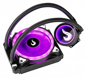 Computer Case Water Cooler - Rise Mode RGB, 120mm, AMD/Intel - Black