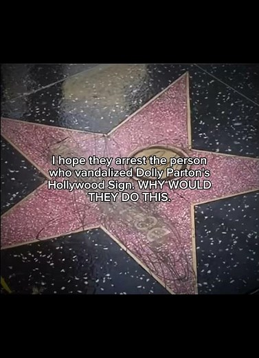 I hope they arrest the person who vandalized Dolly Parton's Hollywood Sign. WHY WOULD THEY DO THIS.