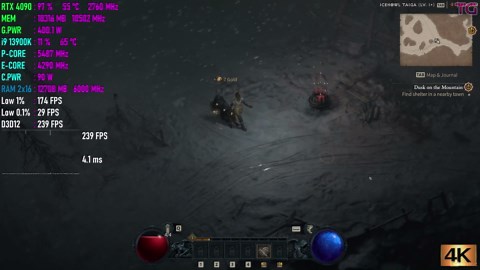 Diablo IV: RTX 4090 + i9 13900K | 4K\8K