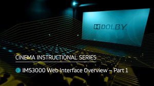 SERVER IMS3000 Web UI Overview - Part 1